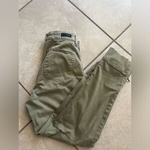 Khaki Green Cargo High Waist Skinny